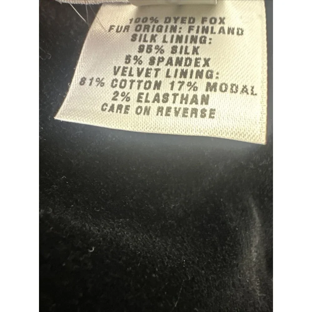 Women’s ST.John Evening Scarf Dyed Fox 95% Silk Velvet Lining Gray One Size - Picture 2 of 11